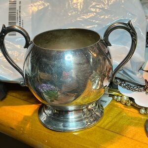 Elegant Silver Plated Sugar Bowl